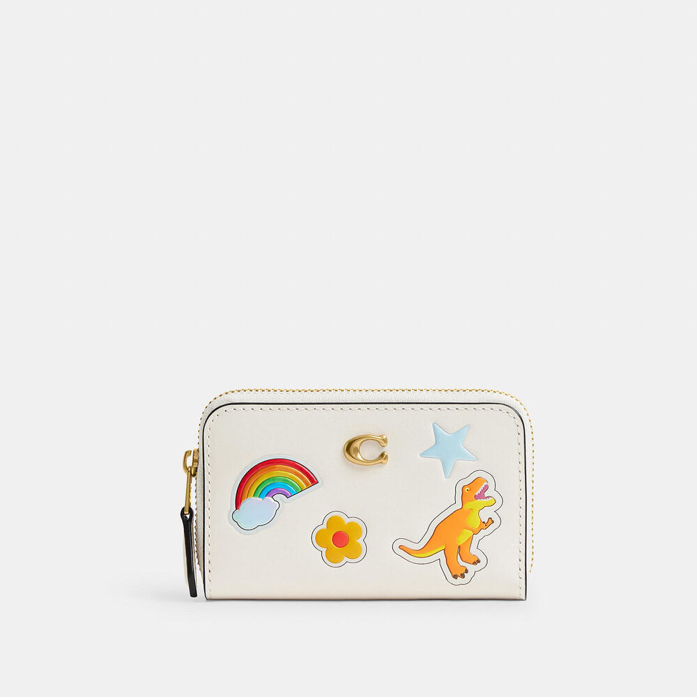 Coach Small Zip Around Card Case In Sticker Print NWT - Picture 2 of 7